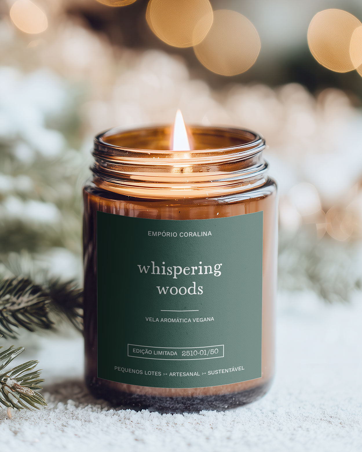 Vela Aromática • Whispering Woods • História de Natal