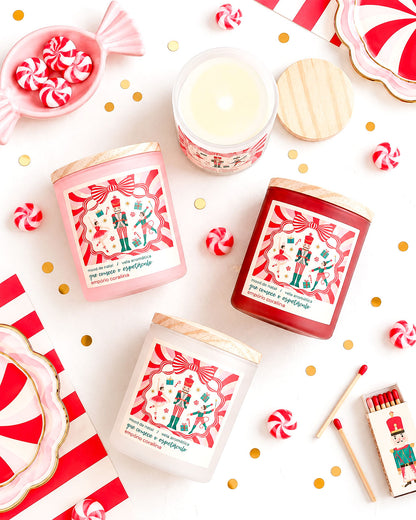 Vela Aromática Bossa • Mood de Natal • Pipoca Doce → 10 Unidades